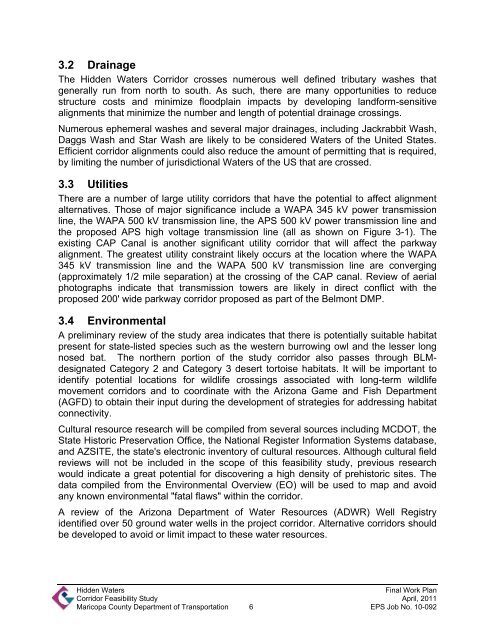 Work Plan - Final - Maricopa County Department of Transportation