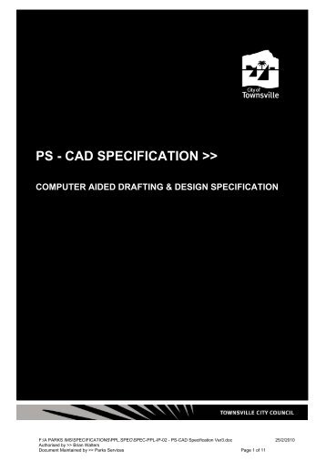 PS - CAD SPECIFICATION >> - Townsville City Council