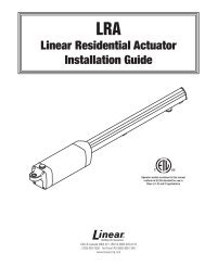 Installation Manual - Linear