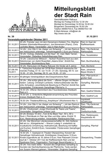 Mitteilungsblatt der Stadt Rain