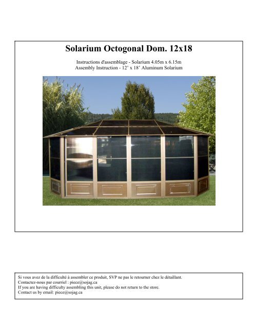 Solarium Octogonal Dom 12x18 Home Depot