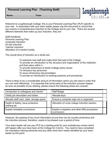 Personal Learning Plan teaching staff.pdf - College Documents ...