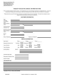 Request for Electric Service Information Form - National Grid