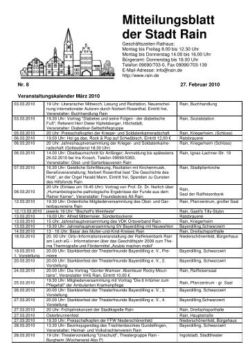 Mitteilungsblatt der Stadt Rain