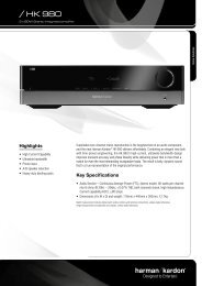 Specification Sheet - Harman Kardon HK 980 - E-HiFi