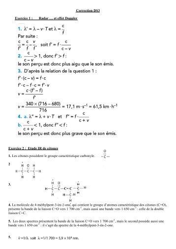 Correction DS3 Exercice 1 : Radar â¦ et effet Doppler ... - Webnode