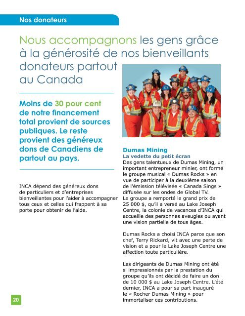 INCA Rapport annuel 2012-2013 - CNIB