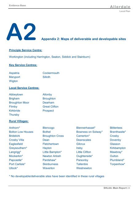 SHLAA Main Document (March 2013) in PDF format - Allerdale ...