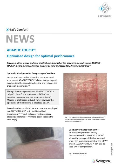 ADAPTIC TOUCHÂ®: Optimised design for optimal ... - Systagenix