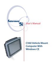 CV60 Vehicle Mount Computer User's Manual With ... - Intermec