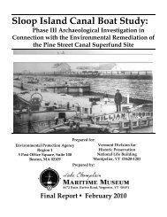 Sloop Island Canal Boat Study: - Lake Champlain Maritime Museum