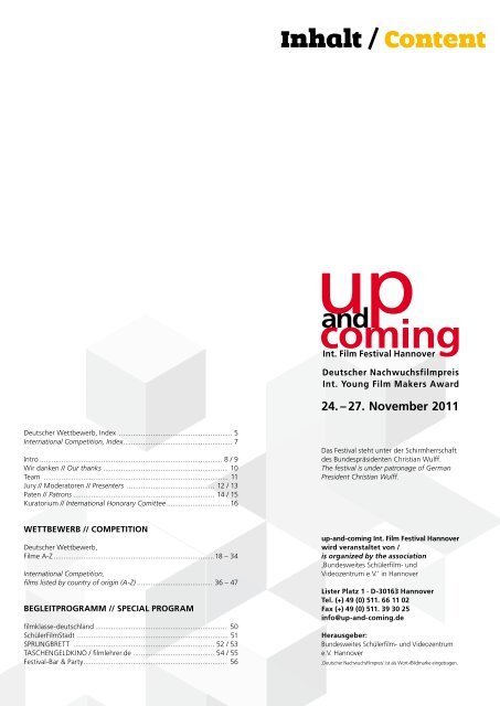 PROGRAMM - Hannover, up-and-coming