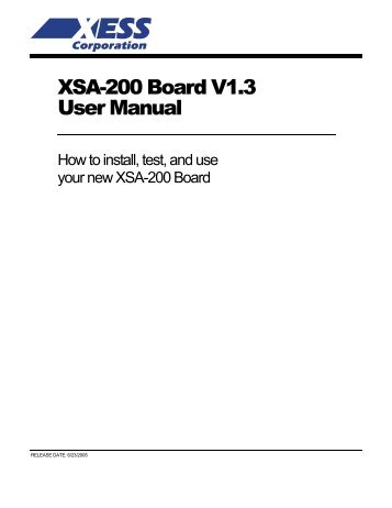 XSA-200 Manual - Xess