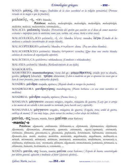 EtimologÃ­as griegas. - Idiomas