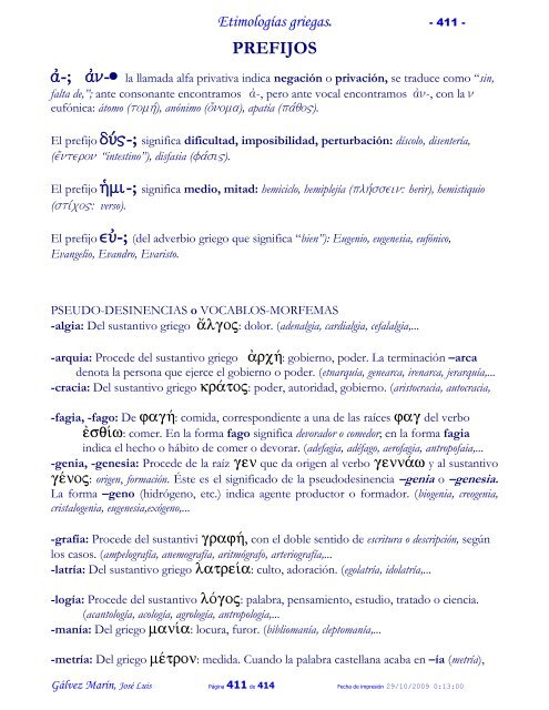 EtimologÃ­as griegas. - Idiomas