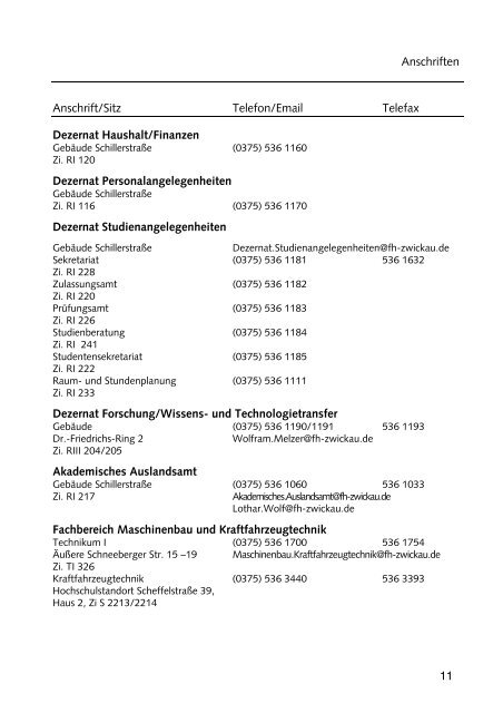 Hochschulführer 200 /200 - Westsächsische Hochschule Zwickau