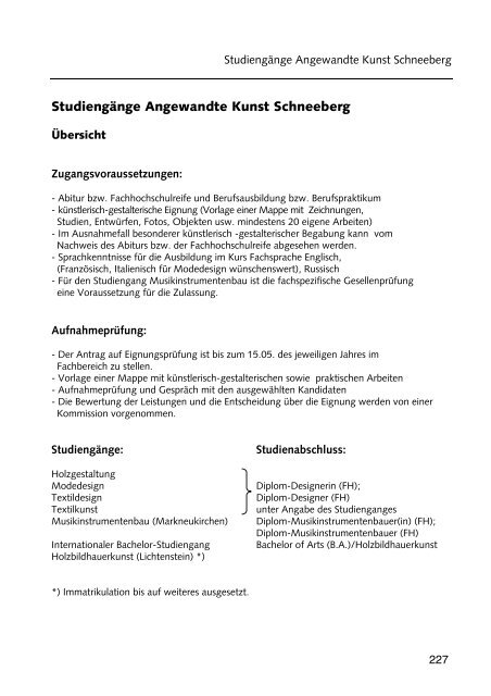 Hochschulführer 200 /200 - Westsächsische Hochschule Zwickau