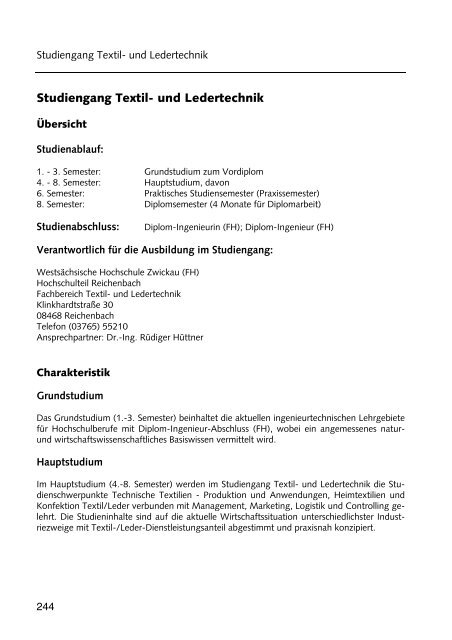 Hochschulführer 200 /200 - Westsächsische Hochschule Zwickau