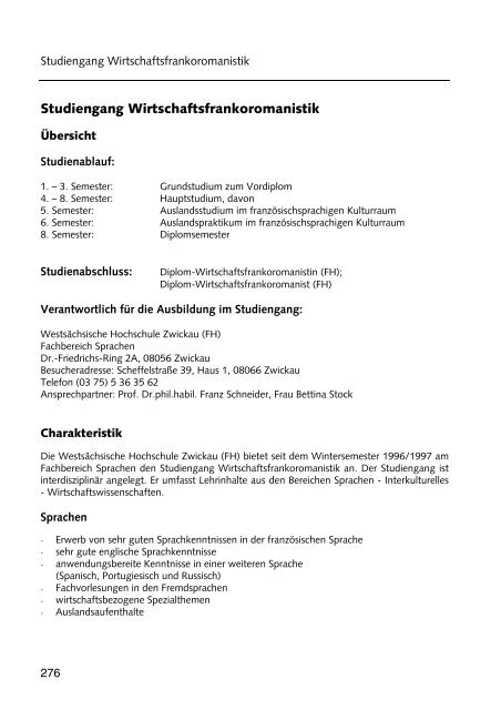 Hochschulführer 200 /200 - Westsächsische Hochschule Zwickau