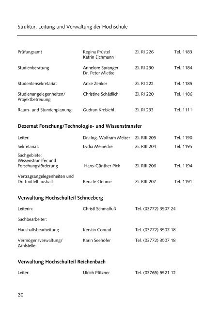 Hochschulführer 200 /200 - Westsächsische Hochschule Zwickau