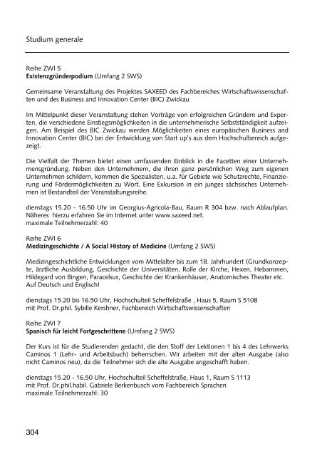 Hochschulführer 200 /200 - Westsächsische Hochschule Zwickau