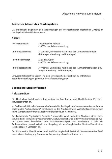 Hochschulführer 200 /200 - Westsächsische Hochschule Zwickau