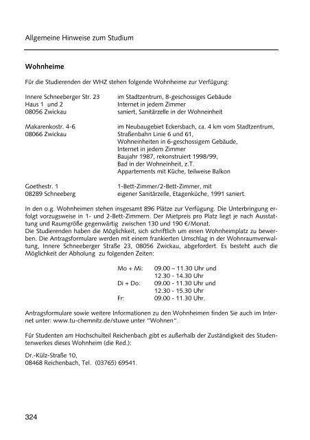 Hochschulführer 200 /200 - Westsächsische Hochschule Zwickau