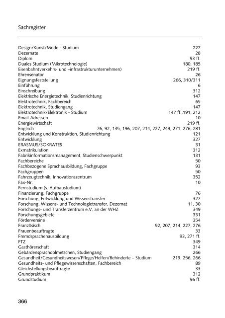 Hochschulführer 200 /200 - Westsächsische Hochschule Zwickau