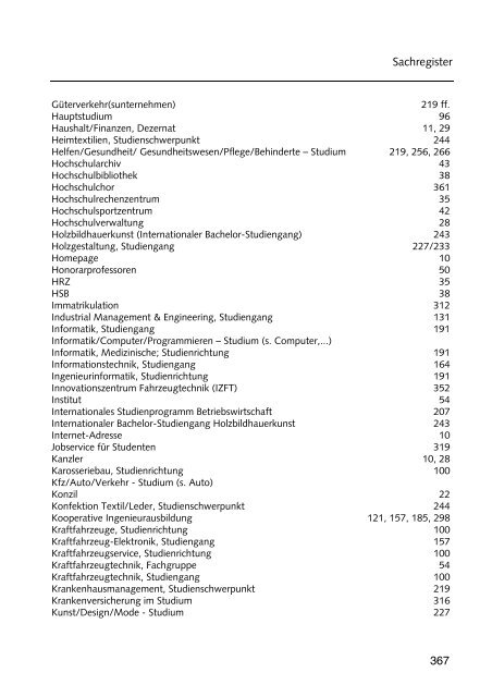 Hochschulführer 200 /200 - Westsächsische Hochschule Zwickau