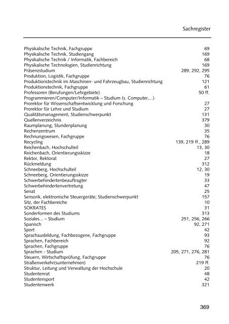 Hochschulführer 200 /200 - Westsächsische Hochschule Zwickau