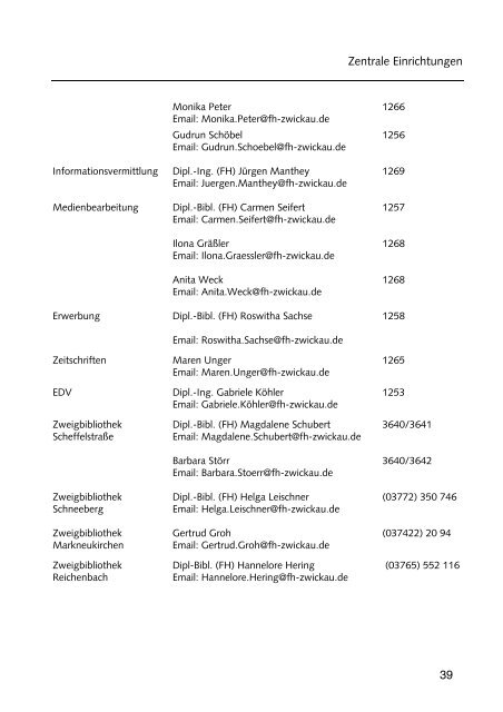 Hochschulführer 200 /200 - Westsächsische Hochschule Zwickau