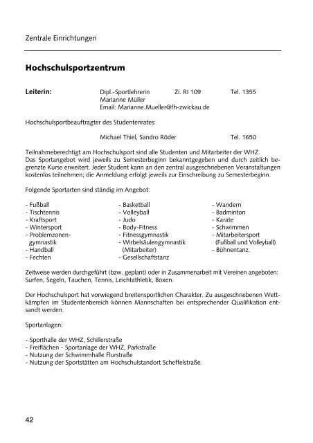 Hochschulführer 200 /200 - Westsächsische Hochschule Zwickau