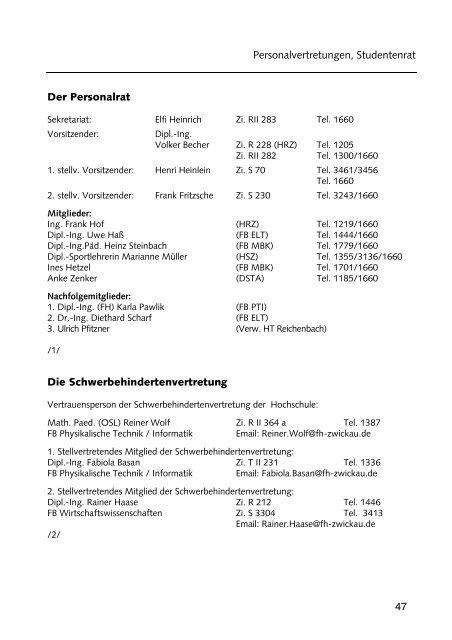 Hochschulführer 200 /200 - Westsächsische Hochschule Zwickau