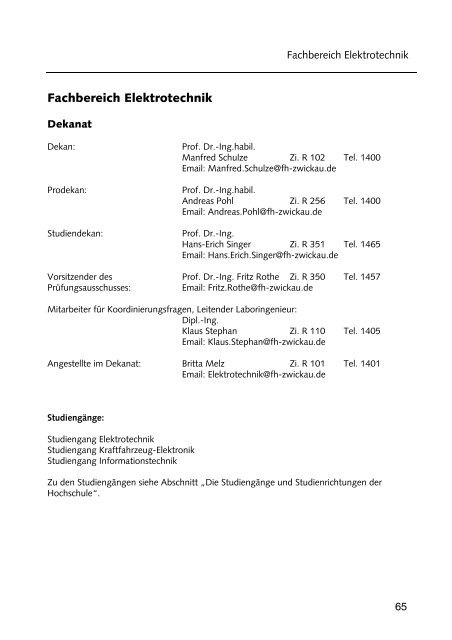 Hochschulführer 200 /200 - Westsächsische Hochschule Zwickau