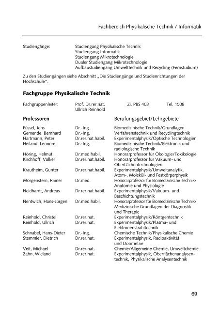 Hochschulführer 200 /200 - Westsächsische Hochschule Zwickau