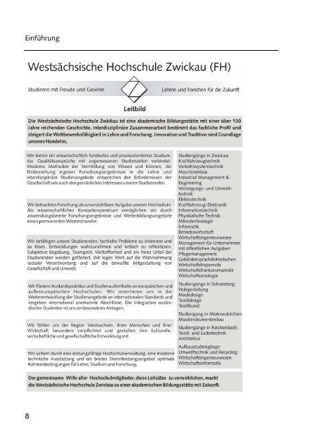 Hochschulführer 200 /200 - Westsächsische Hochschule Zwickau