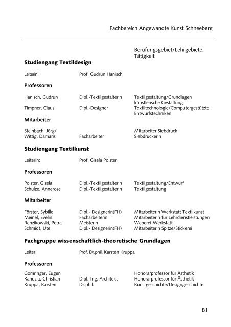 Hochschulführer 200 /200 - Westsächsische Hochschule Zwickau