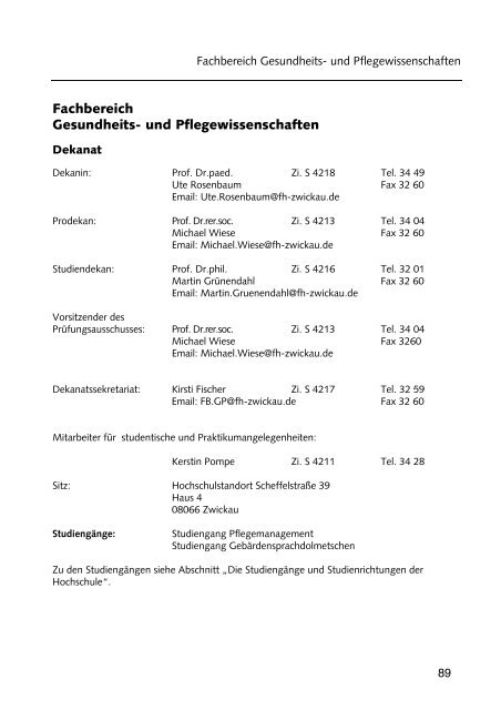 Hochschulführer 200 /200 - Westsächsische Hochschule Zwickau