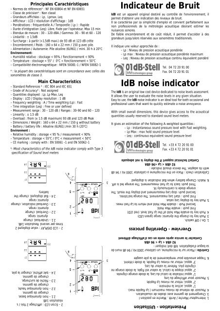 Indicateur de Bruit IdB noise indicator - Acoustic1