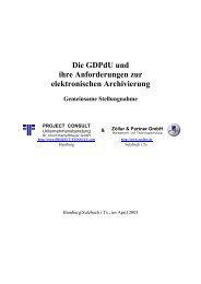 Die Gdpdu und ihre Anforderungen zur elektronischen Archivierung