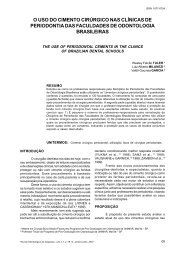 O Uso do Cimento CirÃºrgico nas ClÃ­nicas de Periodontia das ...