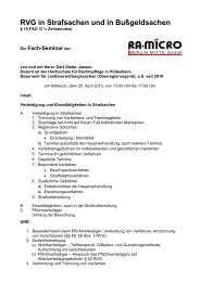 RVG in Strafsachen und in BuÃƒÂŸgeldsachen - RA-MICRO Berlin Mitte