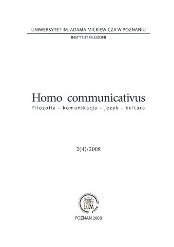 hc 4.pdf - Homo communicativus - Uniwersytet im. Adama Mickiewicza