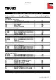 THULE China 2009 Retail Price List æä¹2009å¹´ ... - ä¸­å½æ±½è½¦ç»çç½