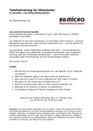 Telefontraining für Mitarbeiter - RA-MICRO Berlin Mitte