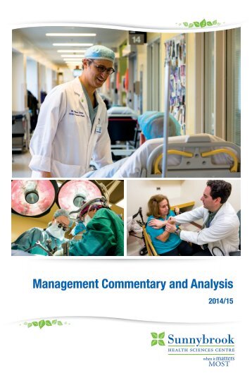 Sunnybrook Management Commentary and Analysis 2014/15