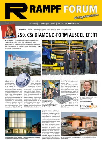 250. CSi DiamonD-FoRm aUSGELiEFERT - Rampf Formen GmbH