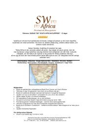 SYDAFRIKA SYDAFRIKA - SW Africa
