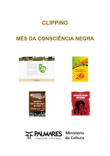 Capa e Índice - Fundação Cultural Palmares