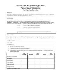 SMBA Confidential Recommendation Form (pdf) - SDSU College of ...